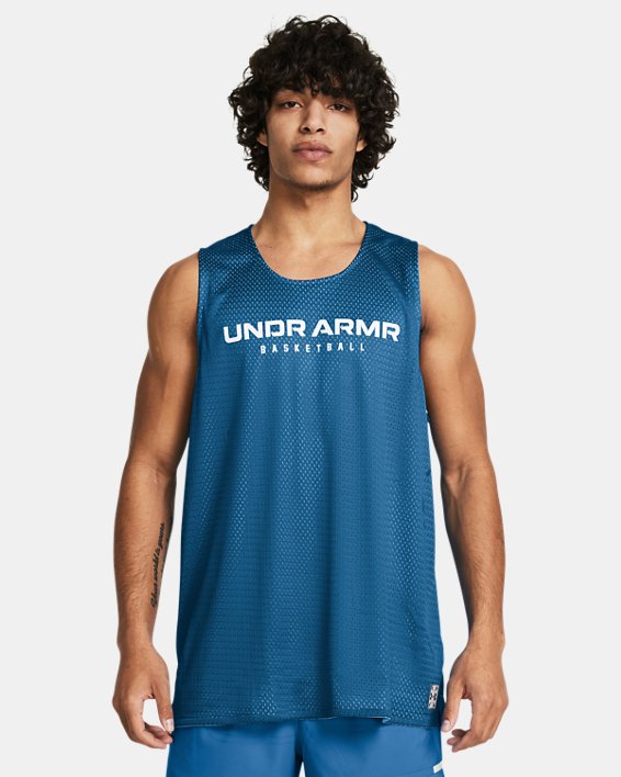 Camiseta sin mangas UA Zone Reversible para hombre, Blue, pdpMainDesktop image number 0